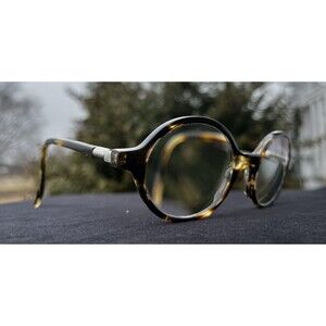 Vintage Italian Designer Safilo Glasses BURATTO 01 Round Brown Acetate Tortoise